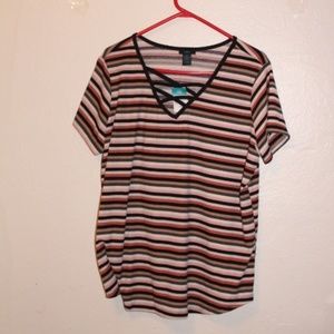 rue21 Striped Shirt Size 2X NWT